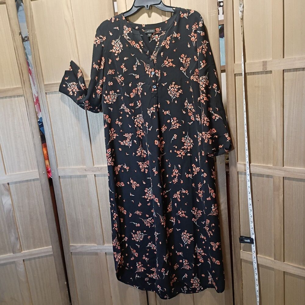 J. Jill medium long black floral dress
